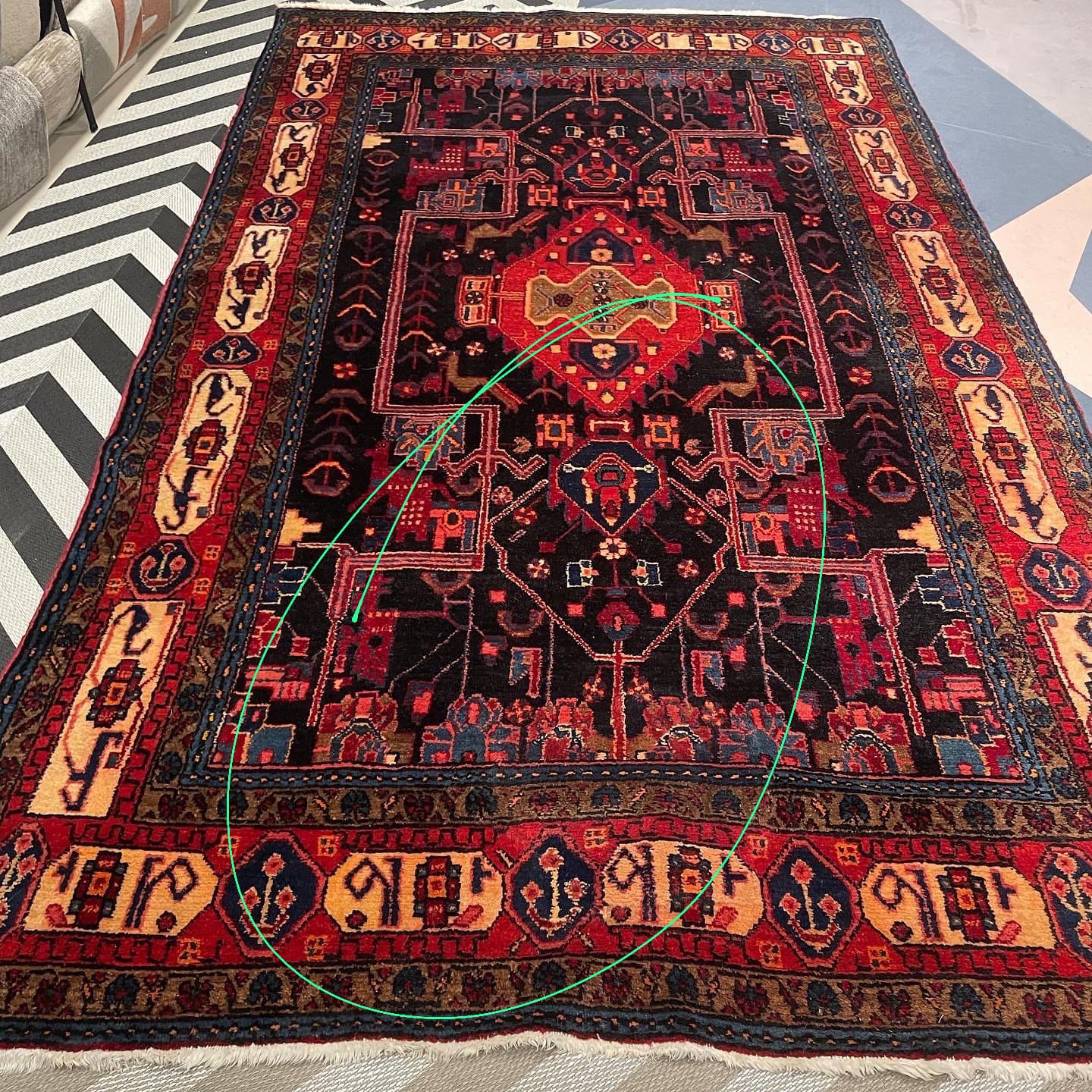 Colocação de antiderrapante em tapete